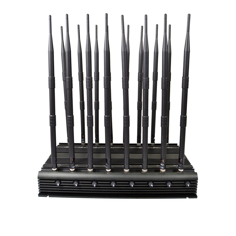 Full Bands A16 Wireless Signal Jammer For 3G 4G Wi-Fi GPS Output power 40W Shielding Radius 40m