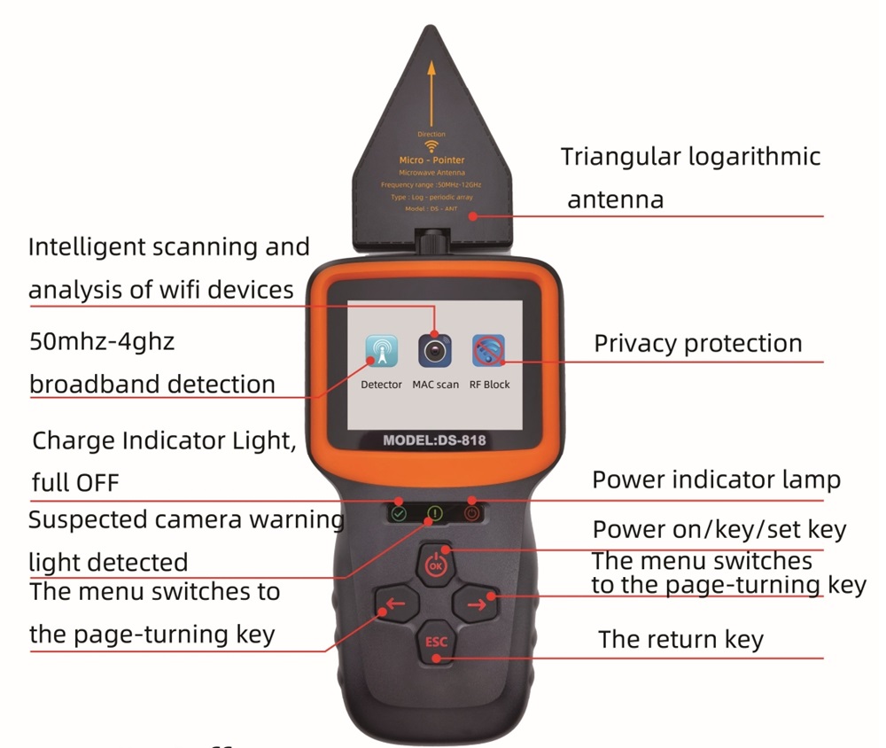 Wholesale Portable Handheld Car GPS Wifi Camera Mobile Phone Signal Tracking Detector DS818